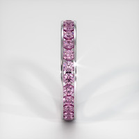 Platinum 950 Pink Sapphire Eternity Wedding Band Image