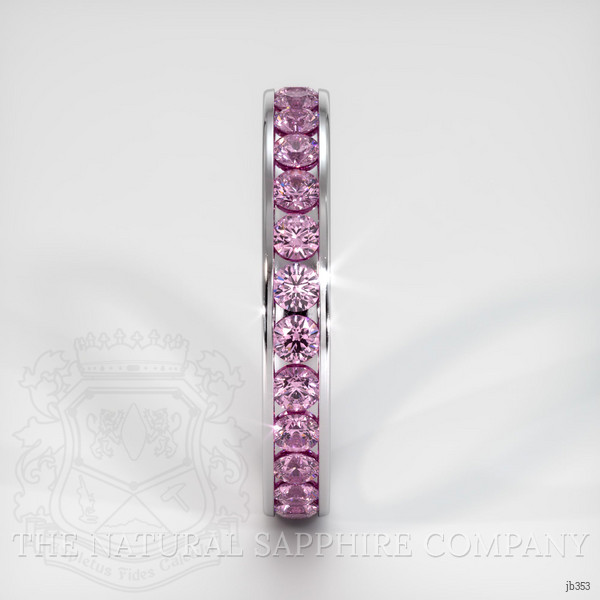 Platinum 950 Pink Sapphire Eternity Wedding Band