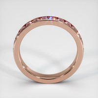 14K Rose Gold Pink Sapphire Eternity Wedding Band Image