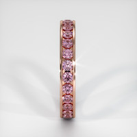 14K Rose Gold Pink Sapphire Eternity Wedding Band Image