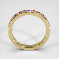 14K Yellow Gold Pink Sapphire Eternity Wedding Band Image