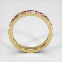18K Yellow Gold Pink Sapphire Eternity Wedding Band Image