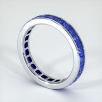 Platinum 950 Blue Sapphire Eternity Wedding Band Image