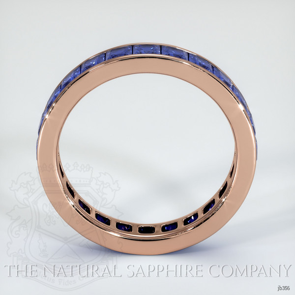 14K Rose Gold Blue Sapphire Eternity Wedding Band