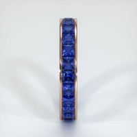 14K Rose Gold Blue Sapphire Eternity Wedding Band Image