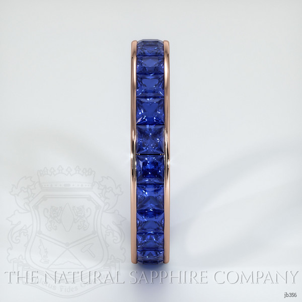 14K Rose Gold Blue Sapphire Eternity Wedding Band