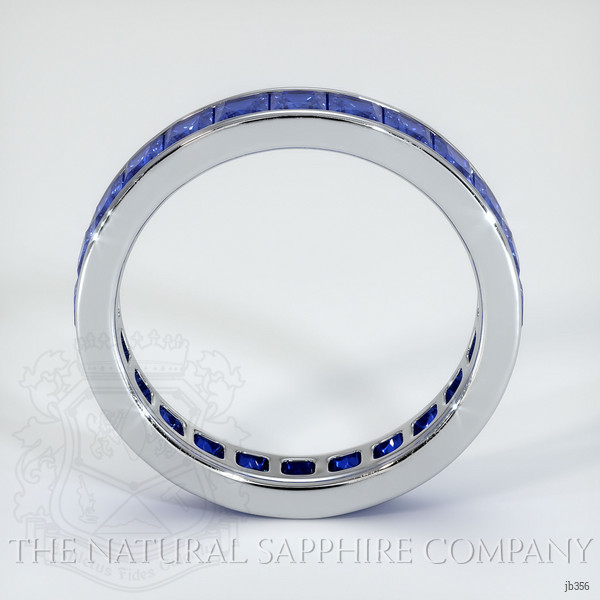 14K White Gold Blue Sapphire Eternity Wedding Band