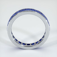 18K White Gold Blue Sapphire Eternity Wedding Band Image