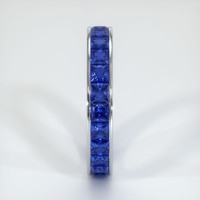 18K White Gold Blue Sapphire Eternity Wedding Band Image