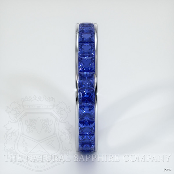 18K White Gold Blue Sapphire Eternity Wedding Band
