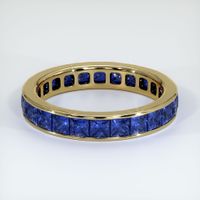 14K Yellow Gold Blue Sapphire Eternity Wedding Band Video