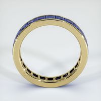 14K Yellow Gold Blue Sapphire Eternity Wedding Band Image