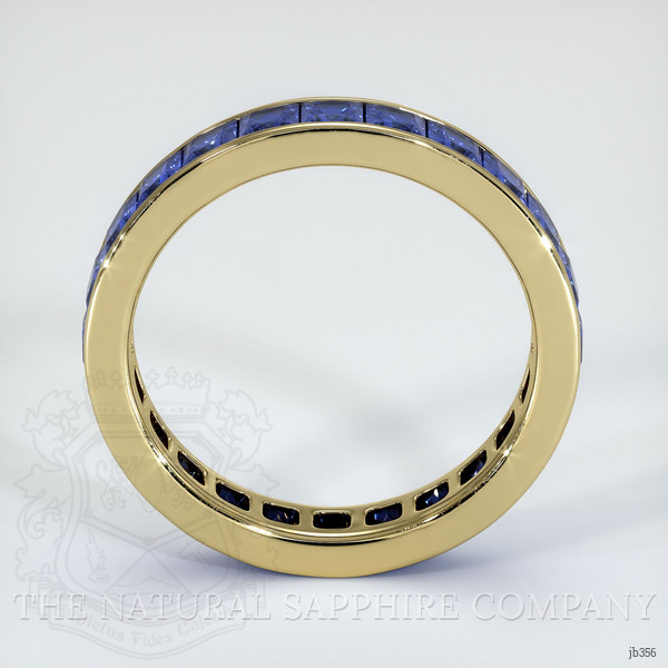 14K Yellow Gold Blue Sapphire Eternity Wedding Band