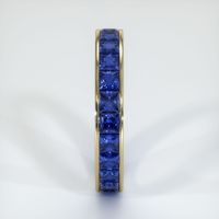 14K Yellow Gold Blue Sapphire Eternity Wedding Band Image