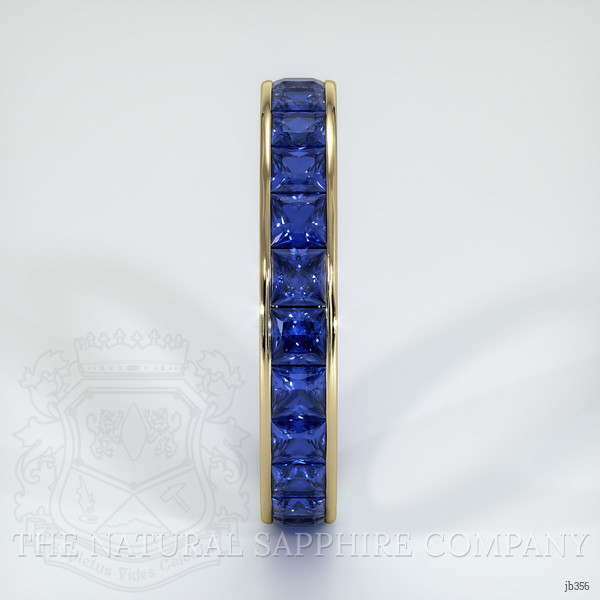 14K Yellow Gold Blue Sapphire Eternity Wedding Band