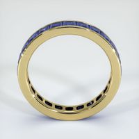 18K Yellow Gold Blue Sapphire Eternity Wedding Band Image