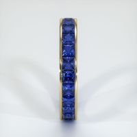 18K Yellow Gold Blue Sapphire Eternity Wedding Band Image
