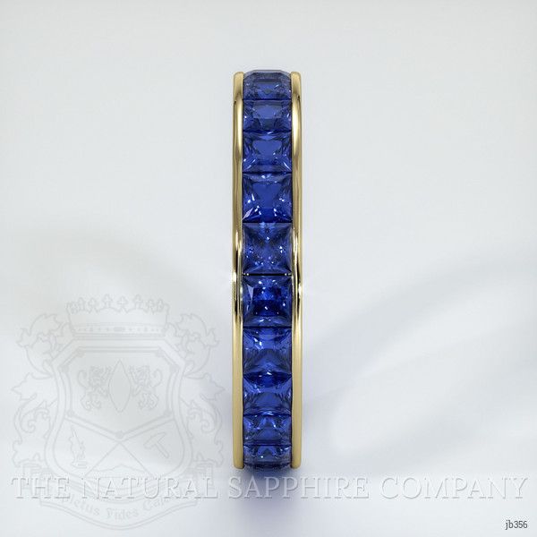 18K Yellow Gold Blue Sapphire Eternity Wedding Band