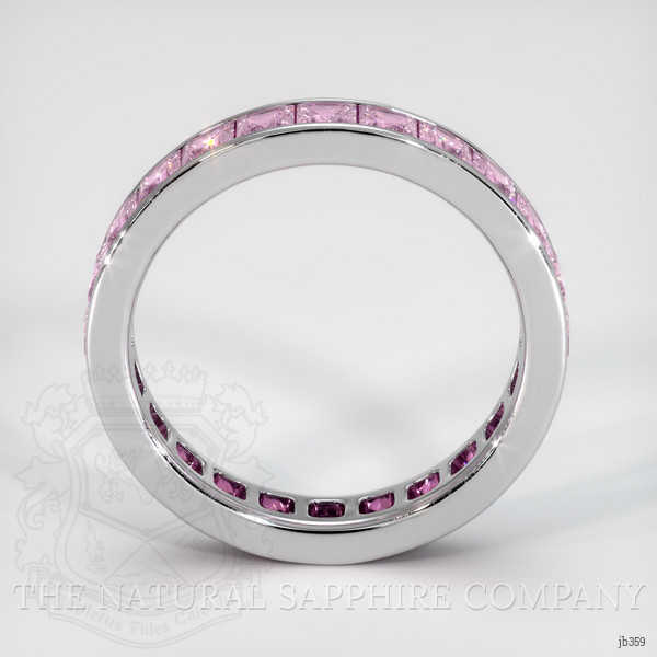 Platinum 950 Pink Sapphire Eternity Wedding Band