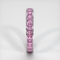 Platinum 950 Pink Sapphire Eternity Wedding Band Image