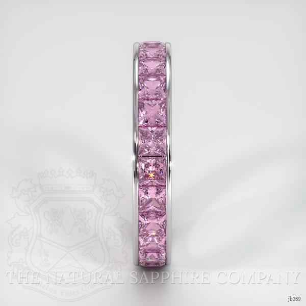 Platinum 950 Pink Sapphire Eternity Wedding Band
