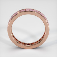 14K Rose Gold Pink Sapphire Eternity Wedding Band Image