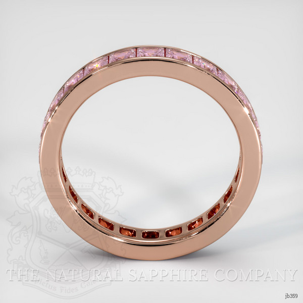14K Rose Gold Pink Sapphire Eternity Wedding Band