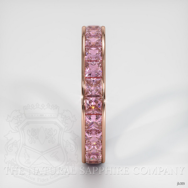 14K Rose Gold Pink Sapphire Eternity Wedding Band