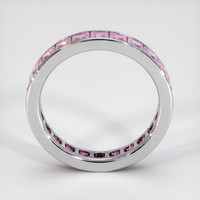 18K White Gold Pink Sapphire Eternity Wedding Band Image