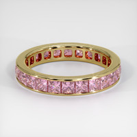 14K Yellow Gold Pink Sapphire Eternity Wedding Band Video