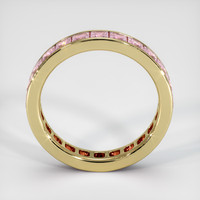 14K Yellow Gold Pink Sapphire Eternity Wedding Band Image