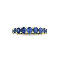 18K Yellow Gold Sapphire Wedding Band Image