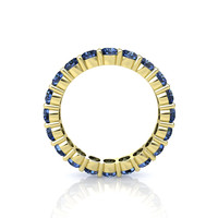 18K Yellow Gold Sapphire Wedding Band Image