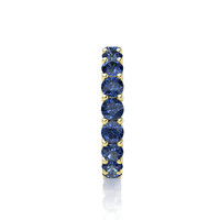 18K Yellow Gold Sapphire Wedding Band Image