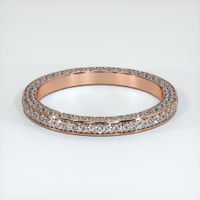 14K Rose Gold Eternity Wedding Band Video