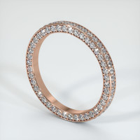 14K Rose Gold Eternity Wedding Band Image
