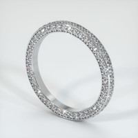 14K White Gold Diamond Eternity Wedding Band Image