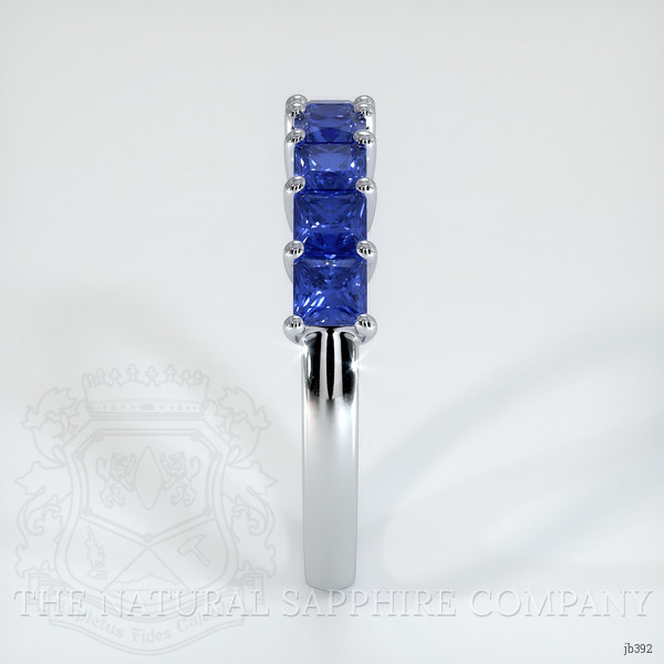 Platinum 950 Blue Sapphire Prong Wedding Band
