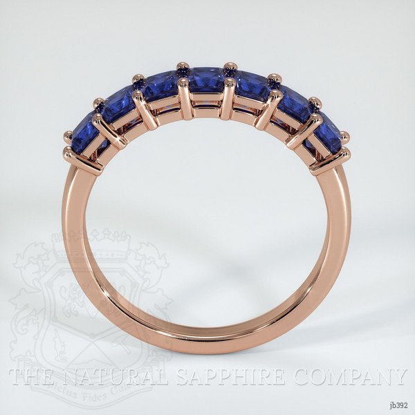 14K Rose Gold Blue Sapphire Prong Wedding Band