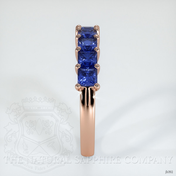 14K Rose Gold Blue Sapphire Prong Wedding Band