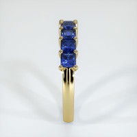14K Yellow Gold Blue Sapphire Prong Wedding Band Image
