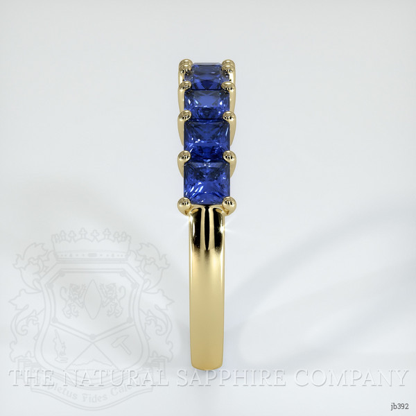 14K Yellow Gold Blue Sapphire Prong Wedding Band