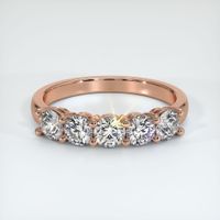 14K Rose Gold Diamond Prong Wedding Band Video