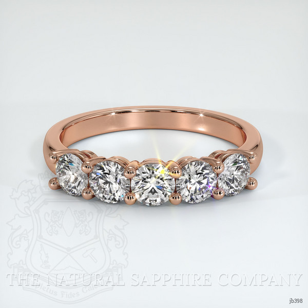 14K Rose Gold Diamond Prong Wedding Band