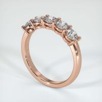 14K Rose Gold Diamond Prong Wedding Band Image