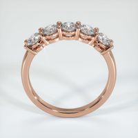 14K Rose Gold Prong Wedding Band Image