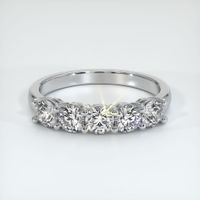 14K White Gold Diamond Prong Wedding Band Video