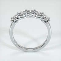 14K White Gold Diamond Prong Wedding Band Image