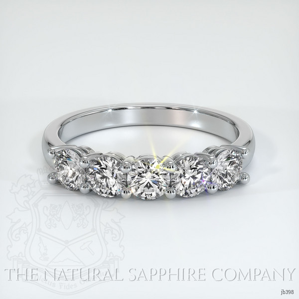 18K White Gold Diamond Prong Wedding Band