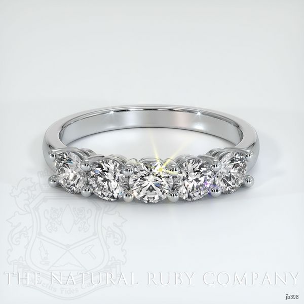 18K White Gold Diamond Prong Wedding Band